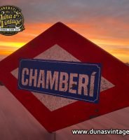 PLACA DE MADERA METRO CHAMBERÍ 55X33cm.