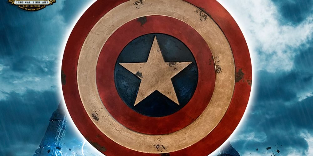 Escudo Captain America 65cm de Diametro.