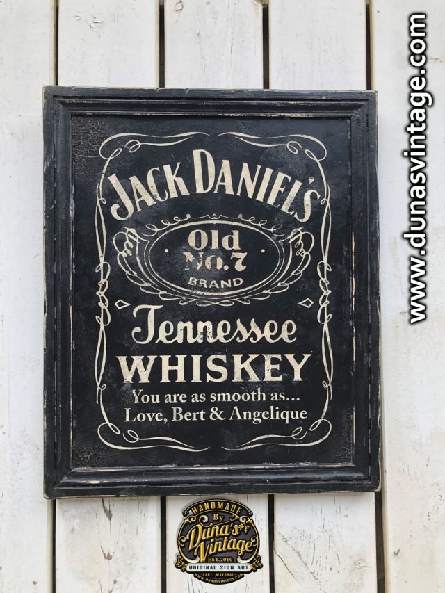 Cartel Personalizado en Madera Jack Daniel´s