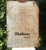 Chapa Metálica Mahou tamaño 35x50cm