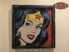 Cartel de Madera Superhéroes Vintage Wonder Woman.