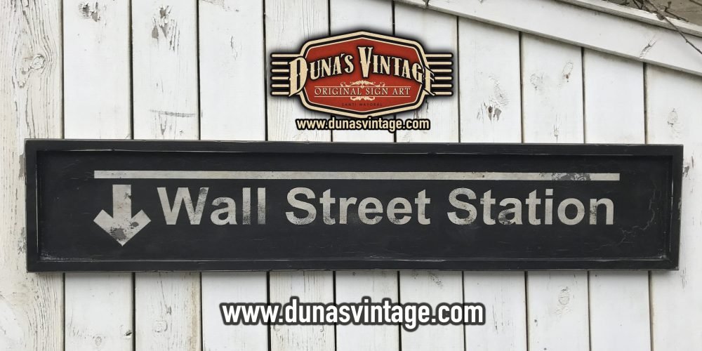 Cartel Wall Street Station tamaño 1500x300mm