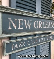 Cartel de Madera NEW ORLEANS JAZZ CLUB LIVE MUSIC.