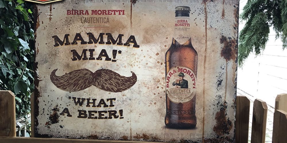 Cartel Metálico BIRRA MORETTI.