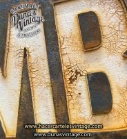 Placa de Madera CHAMBERÍ efecto Óxido.