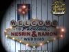 Cartel de Madera Luminoso Welcome NESRIN & RAMON