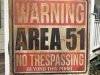 Cartel de Madera AREA 51