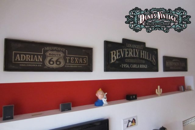 Conjunto Carteles Beverly Hills, Route 66, Robinson Park.