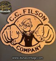 Cartel de Madera en relieve C.C. FILSON POPEYE COMPANY