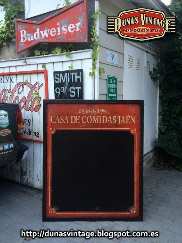 Pizarra Casa de Comidas Jaén, Duna´s Vintage.