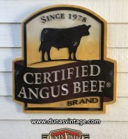 CARTEL DE MADERA CERTIFIED ANGUS BEEF