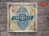 Cartel Logotipo CHEVROLET SIGN 1913, DUNA´S VINTAGE.