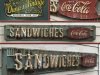 ¡¡THE BEST!! Cartel de Madera Coca-Cola Sandwiches