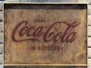 Réplica cartel de madera Coca-Cola IN BOTTLES, Yellow