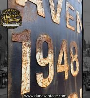 CARTEL DE MADERA FRANKLYN AVENUE 1948 NYC SUBWAY