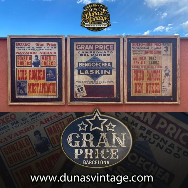 Reproducciones Carteles de Boxeo GRAN PRICE, BCN.