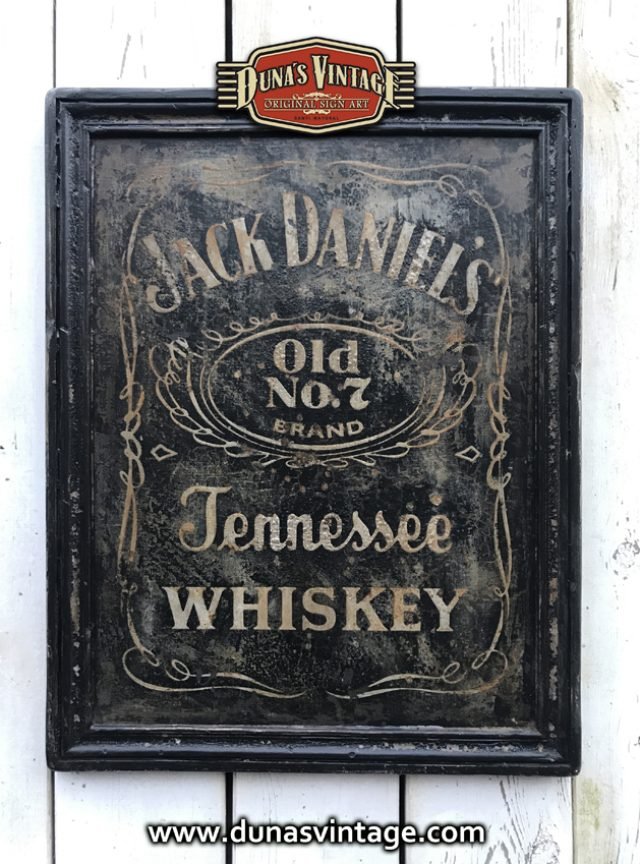 Cartel de Madera Jack Daniel´s tamaño 450x570mm, efecto Óxido.