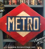 Cartel de Madera METRO tamaño 700x500mm (OFERTA)