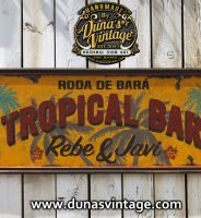 Cartel de Madera TROPICAL BAR.