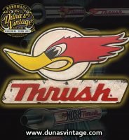 Cartel de Madera en Relieve Thrush Exhaust.