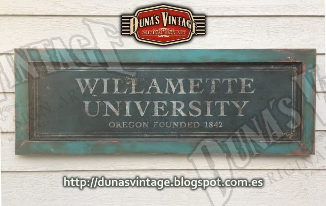 Cartel WILLAMETTE UNIVERSITY, Duna´s Vintage.