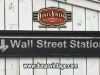 Cartel de Madera WALL STREET STATION.