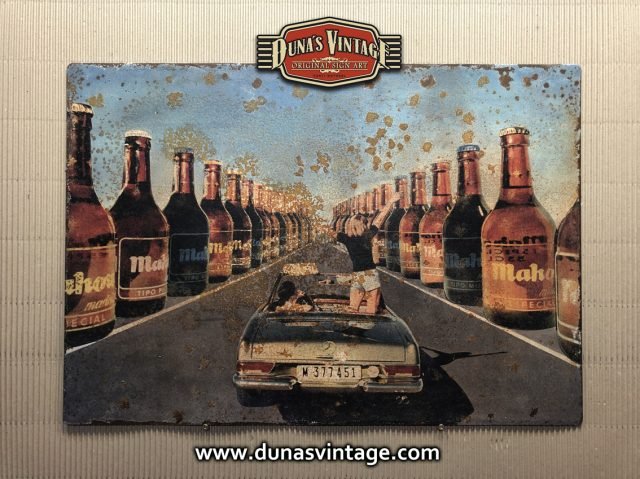 Chapa Metálica Mahou 43x60cm.