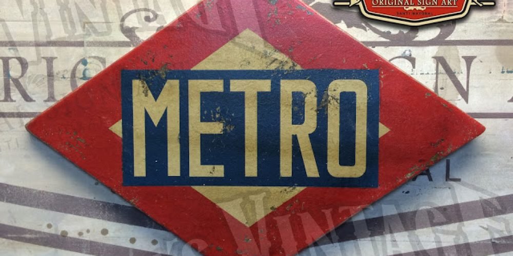 Placa METRO MADRID, Duna´s Vintage.