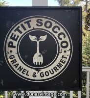 Cartel de Madera PETIT SOCCO (Asturias)