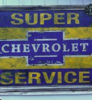 Cartel de Madera CHEVROLET SERVICE