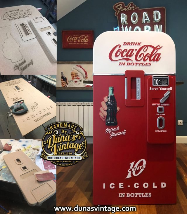 Fake Dispenser Door Coca-Cola Machine.