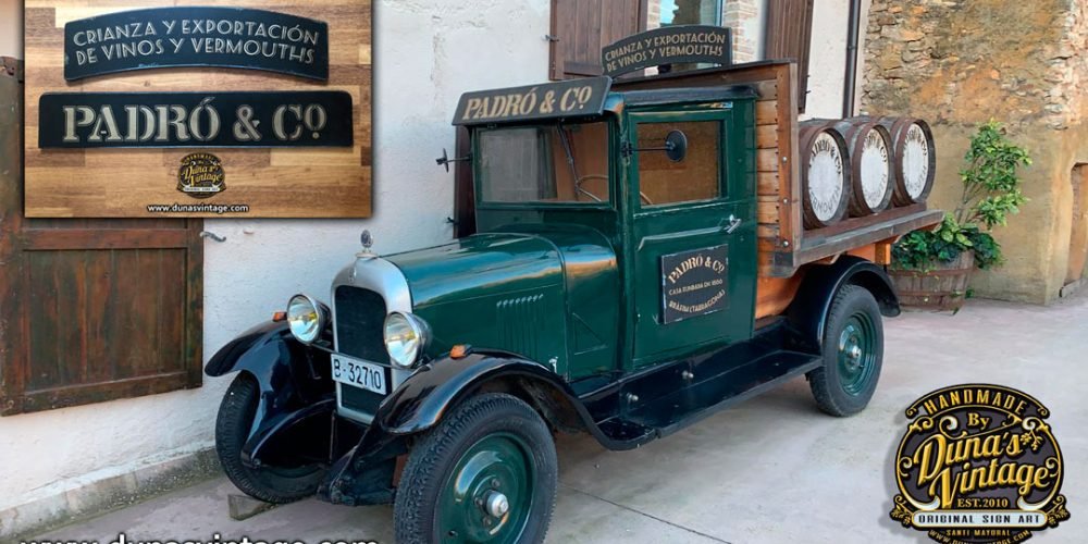 Carteles de Madera para este camión de PADRO & Co.