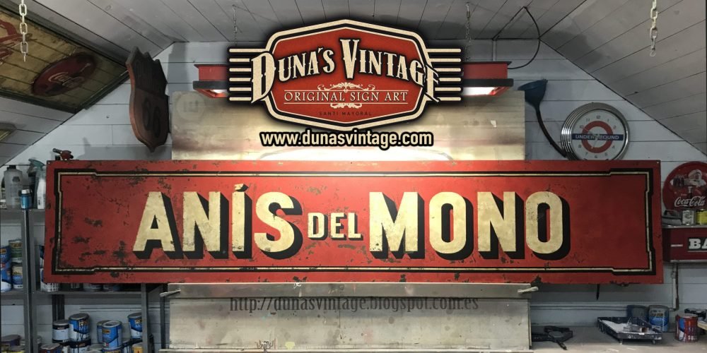 Cartel Metálico ANIS DEL MONO, Duna´s Vintage