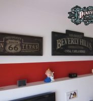 Conjunto Carteles Beverly Hills, Route 66, Robinson Park.