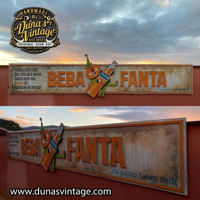Cartel de Madera BEBA FANTA