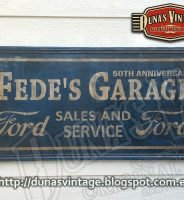 Cartel FEDE´S GARAGE, Duna´s Vintage.