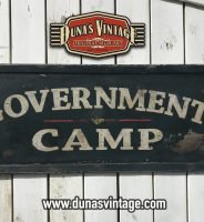 Cartel de Madera GOVERMENT CAMP