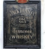 Cartel de Madera Jack Daniel´s tamaño 450x570mm, efecto Óxido.