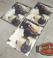 Chapa Metálica Hijos de C. Mahou Bolsa tamaño 42x50cm