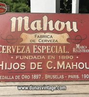Chapa Metálica Mahou tamaño 75x52cm