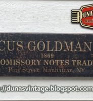 Réplica Cartel Metálico Marcus Goldman & Co 1869, Duna´s Vintage. (República Checa)
