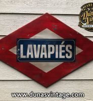 Placa Metro LAVAPIÉS de Madera.