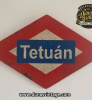 Placa de Madera Metro Madrid, parada Tetuán.