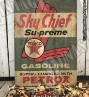 Cartel Metálico Sky Chief Su-preme TEXACO, Duna´s Vintage.