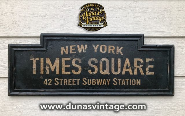 Cartel De Madera TIMES SQUARE (Tutorial)