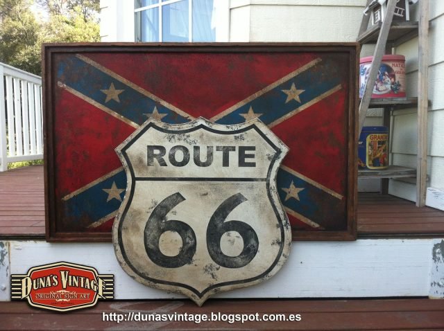 COFEDERATE FLAG & ROUTE 66, Duna´s Vintage.