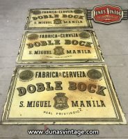 Chapa Metálica Mahou DOBLE BOCK tamaño 42x50cm.