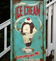 Cartel ICE CREAM, Duna´s Vintage.