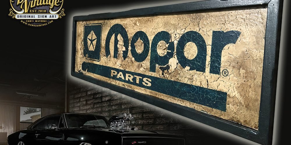Cartel de Madera Mopar PARTS, For sale 150€.