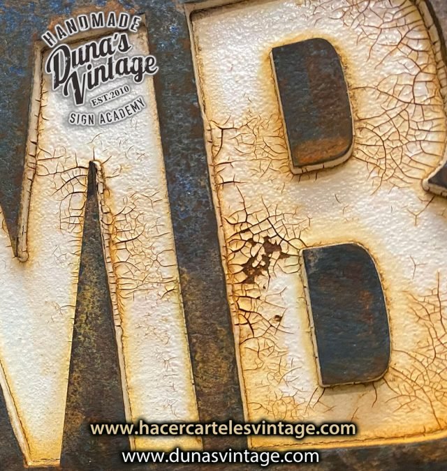 Placa de Madera CHAMBERÍ efecto Óxido.